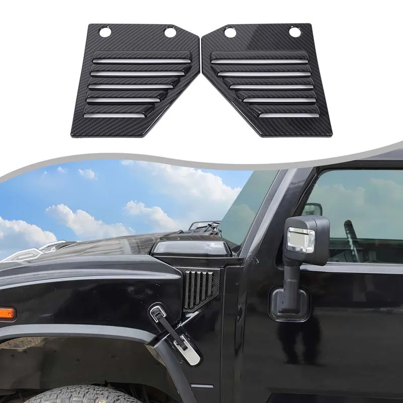 

For 2003-2009 Hummer H2 ABS Matte Black Car Styling Car Side Air Outlet Airflow Fender Sticker Car Appearance Accessories