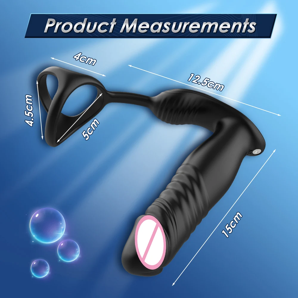 NEW Male Prostate Massager Vibrator Telescopic Anal Plugs Penis Ring Butt Plug Vibrator APP Control Sex Toys for Men Masturbator