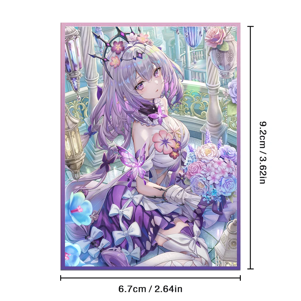 60 PCS Standard Size Art Anime Card Sleeves for MGT, 67×92mm Top Loading Board Game Card Protector for TCG/PTCG/PKM