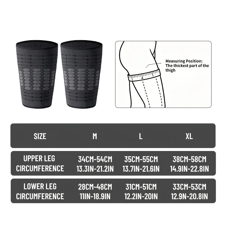 1pcs - Compression Sleeve for Thigh, High-Elasticity Knit Upper Leg Support, Designed for Hamstring Support, Breathable And Comf
