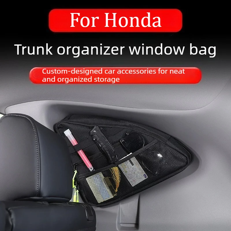 For Honda CR-V/Breeze 2004-2025 Trunk Window Bag Extended Storage Bag Storage Bag Auto Interior Modification Accessories Tools