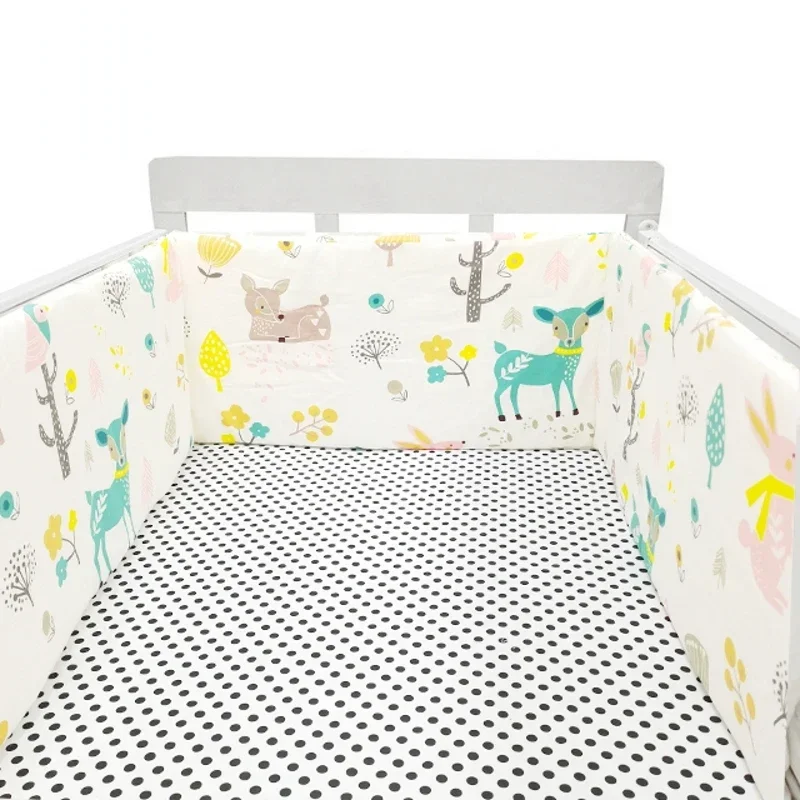 200*30cm Baby Crib Fence Cotton Bed Protection Railing Thicken Bumper One-piece Crib Around Protector Baby Room Decor