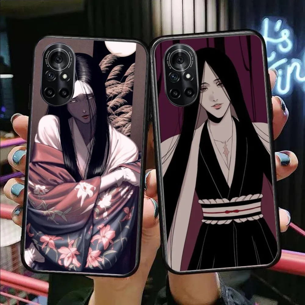 Bleach Unohana Mobile Cell Phone Case for Honor 90 70 50 20 7S X9 X8 X7 Magic 4 3 Pro Black Soft Phone Cover Funda