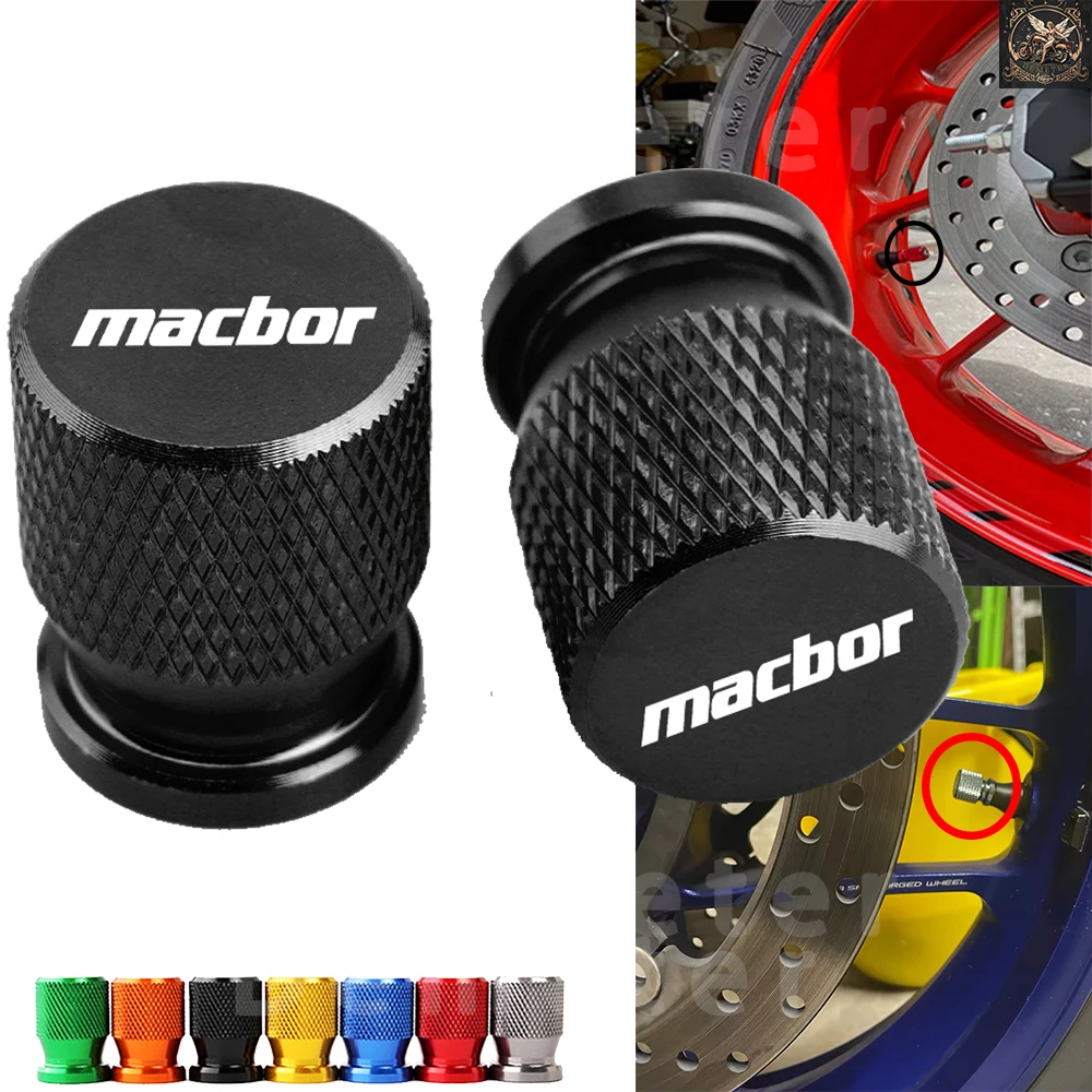 For Macbor Montana XR1 XR5 500 Motorcycle CNC Aluminum Wheel Tyre Valve Cap Accessories Air Port Cover Cap 1 Pair