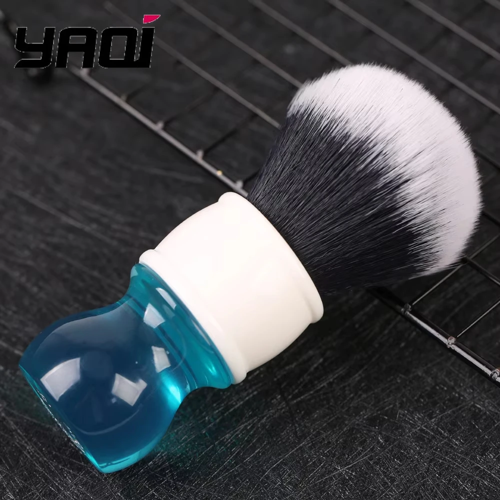 YAQi 24 мм Aqua Tuxedo из синтетических волос, помазок для бритья, пенная щетка для бритья, портативная помазок для бритья и набор мыла для бритья
