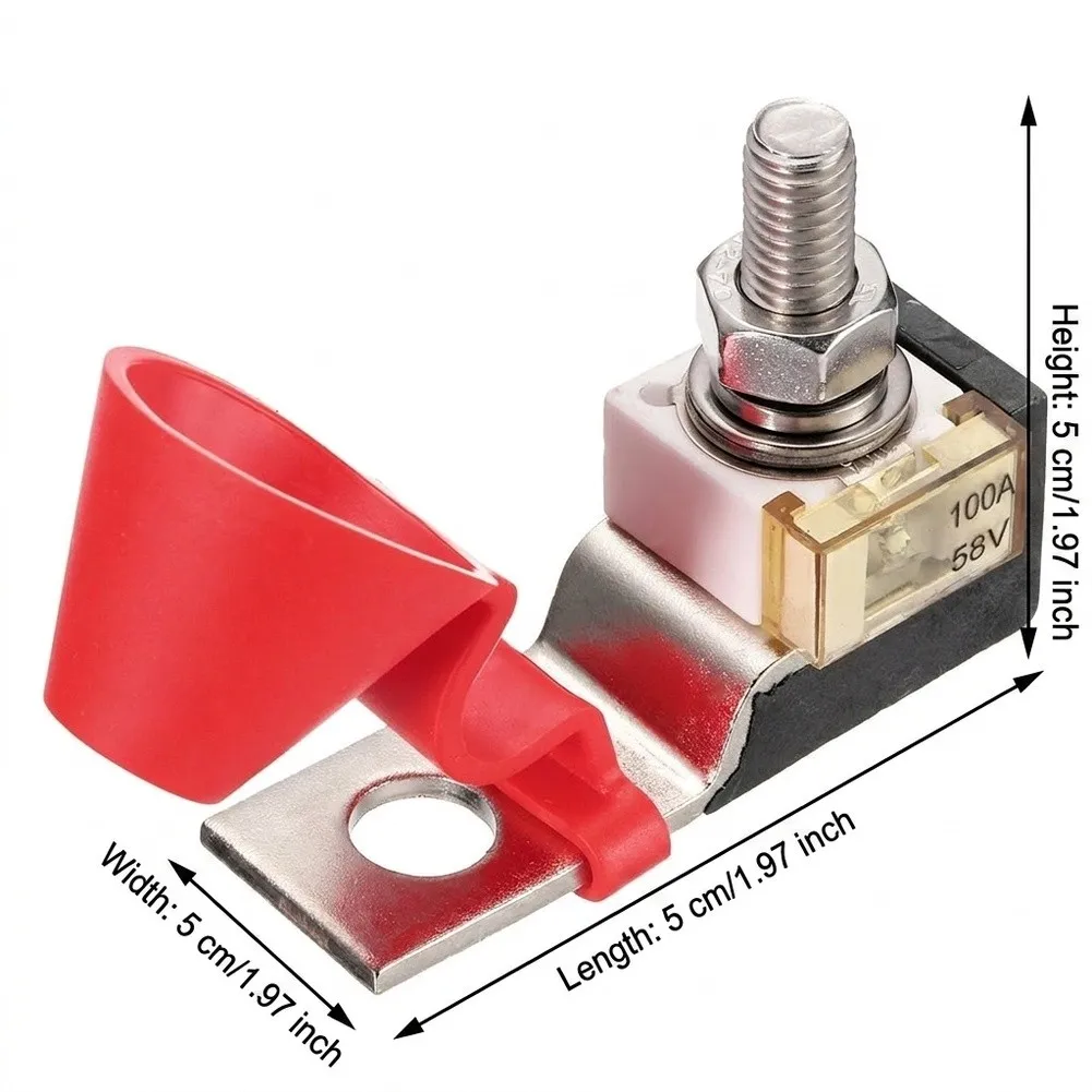 Single Bolt Fuse 100A Fuse Block For Desert Use Build Stainless Steel Construction IP66 Waterproof Rating Single