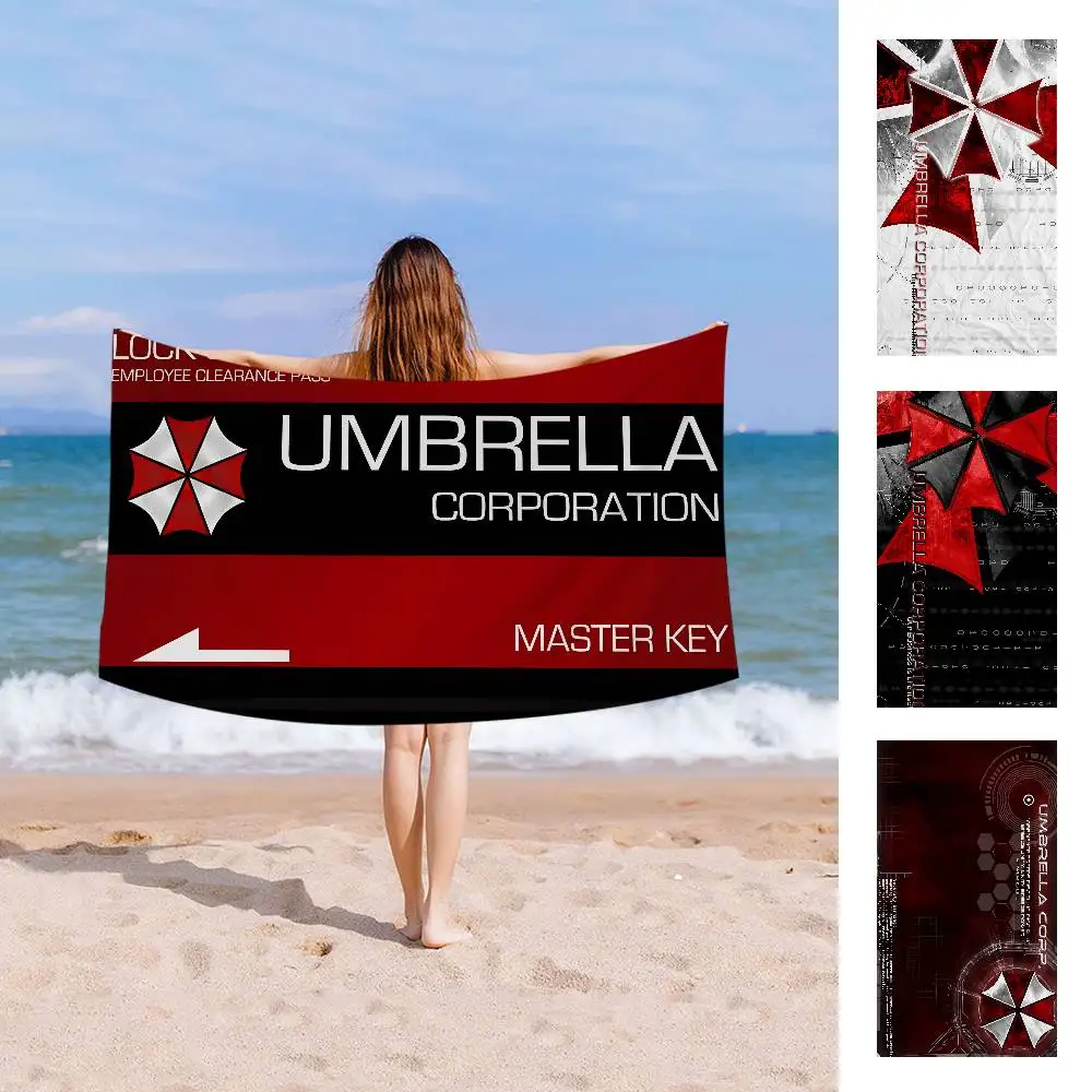 Umbrella Corporation Microfiber Blanket Quick Drying Beach Towels Oversized Printing Super Absorbent Pool Towel Blanket