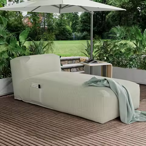 Outdoor Bean Bag Chair, - Water-Resistant Patio Chaise and Pool Sun Furniture for Beach Deck (Sage Green)