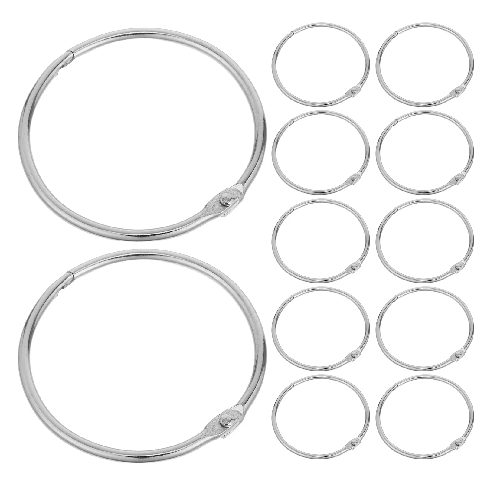 20 قطعة حلقات الموثق أوراق فضفاضة حلقات ربط الكتب المعدنية لمكتب الحرف المدرسية قابلة للفتح قفل الحديد ورق البناء #6