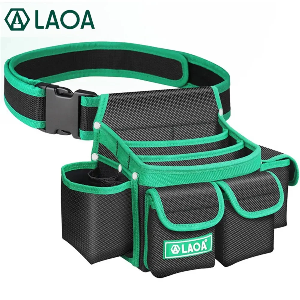 

LAOA Thickened 1680D Tool Waist Bag with Magnetic Plus Size High Quality Tool Pouch for Electrician Carpenter