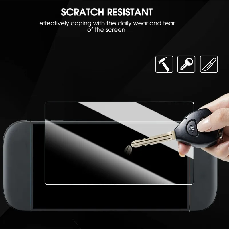 Screen Protector for Nintendo Switch 2 Tempered Glass Protective Film with Joystick Caps Set HD Clear Hardness Film for Switch2