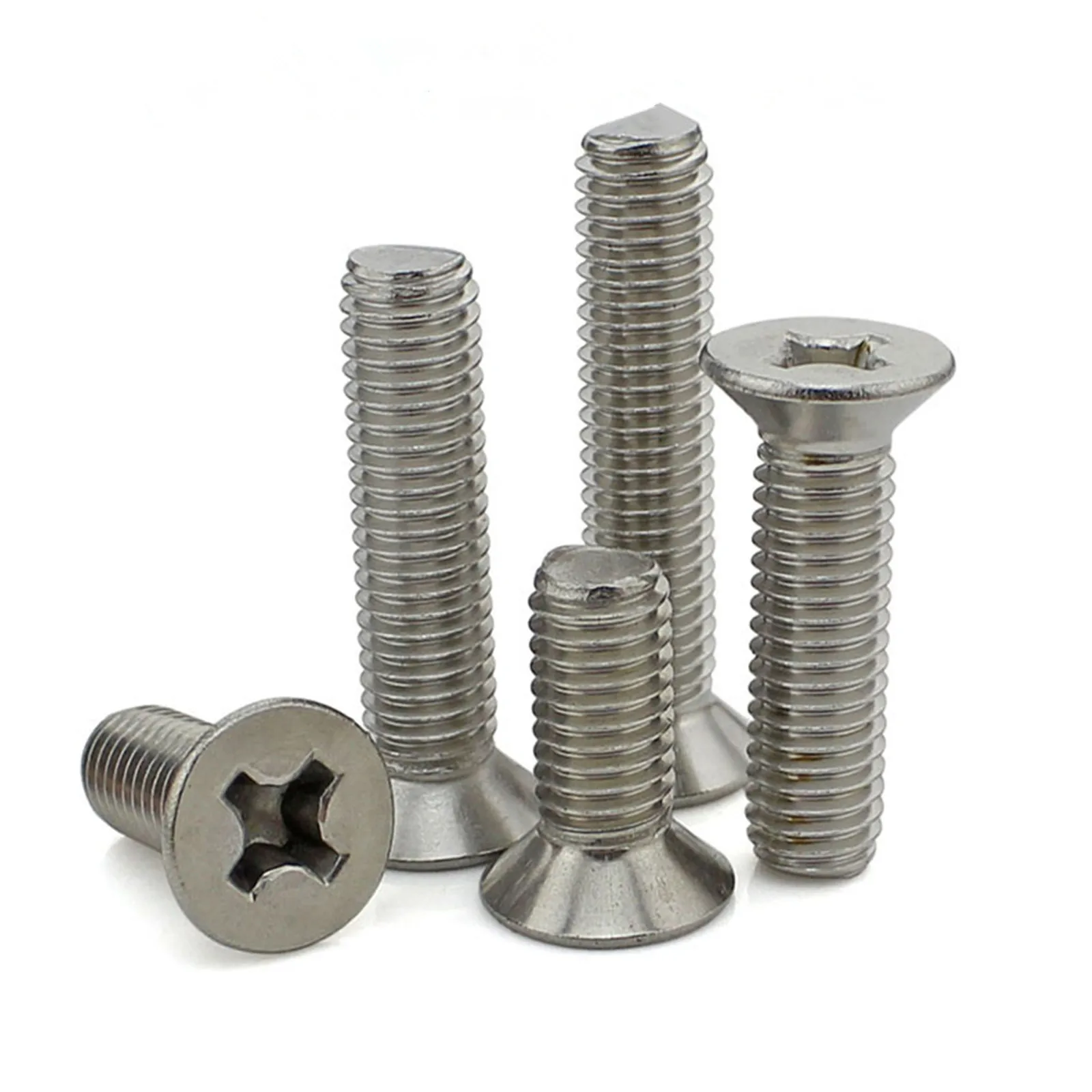 100-500PCS M3 Stainless Steel Flat Head Cross Screw Recessed Phillips Screw Countersunk Bolt Mini Screws M3*4/6/10/20/30/40/50mm