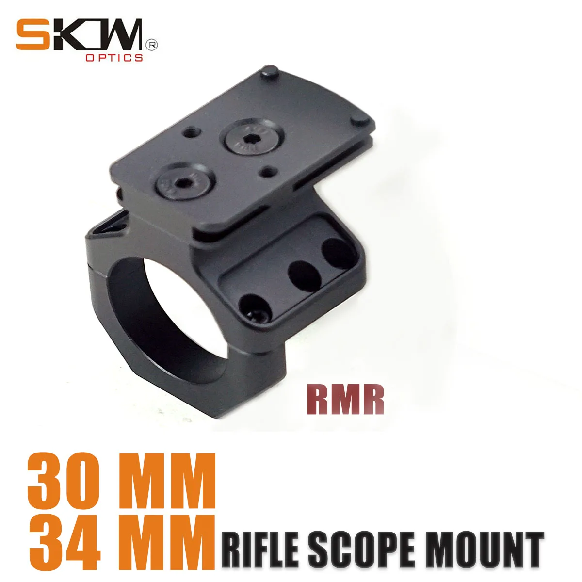 SKWoptics-Scope Mount Red Dot RMR Print Foot, Picatinny Rail, AR15, M4, 30mm, 34mm, view 4
