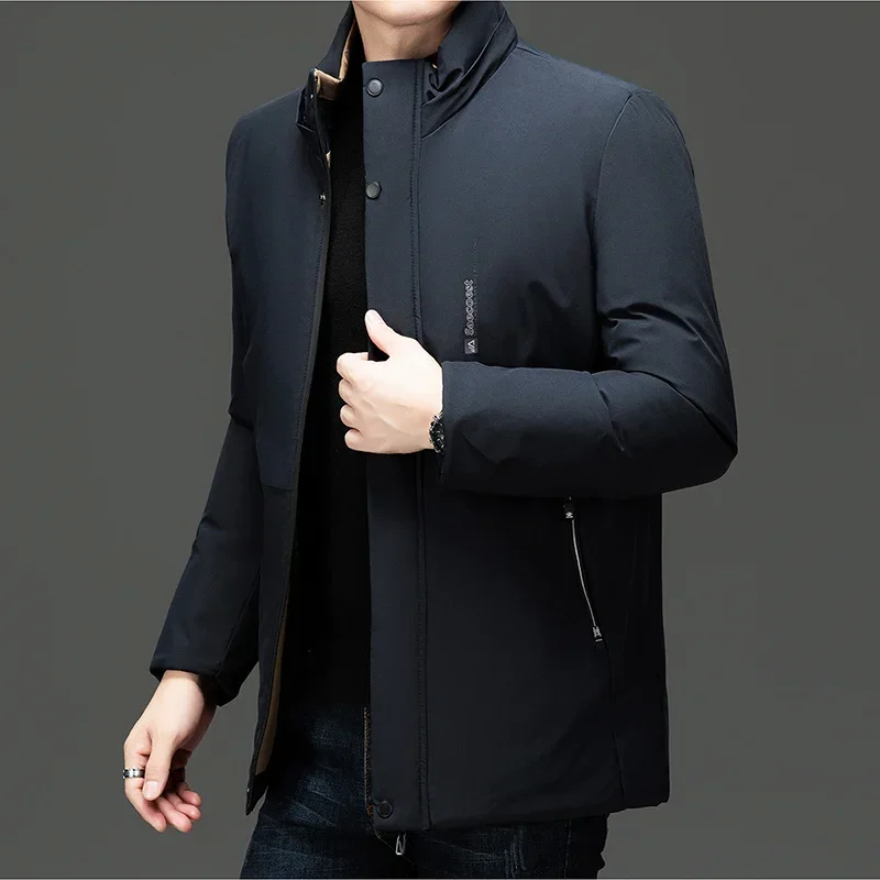 

Winter Cotton Thermal Windbreaker Hoodies Coats Thick Business Coat Men Padded Parkas Fashion Male Brand Casual Outwear Parkas