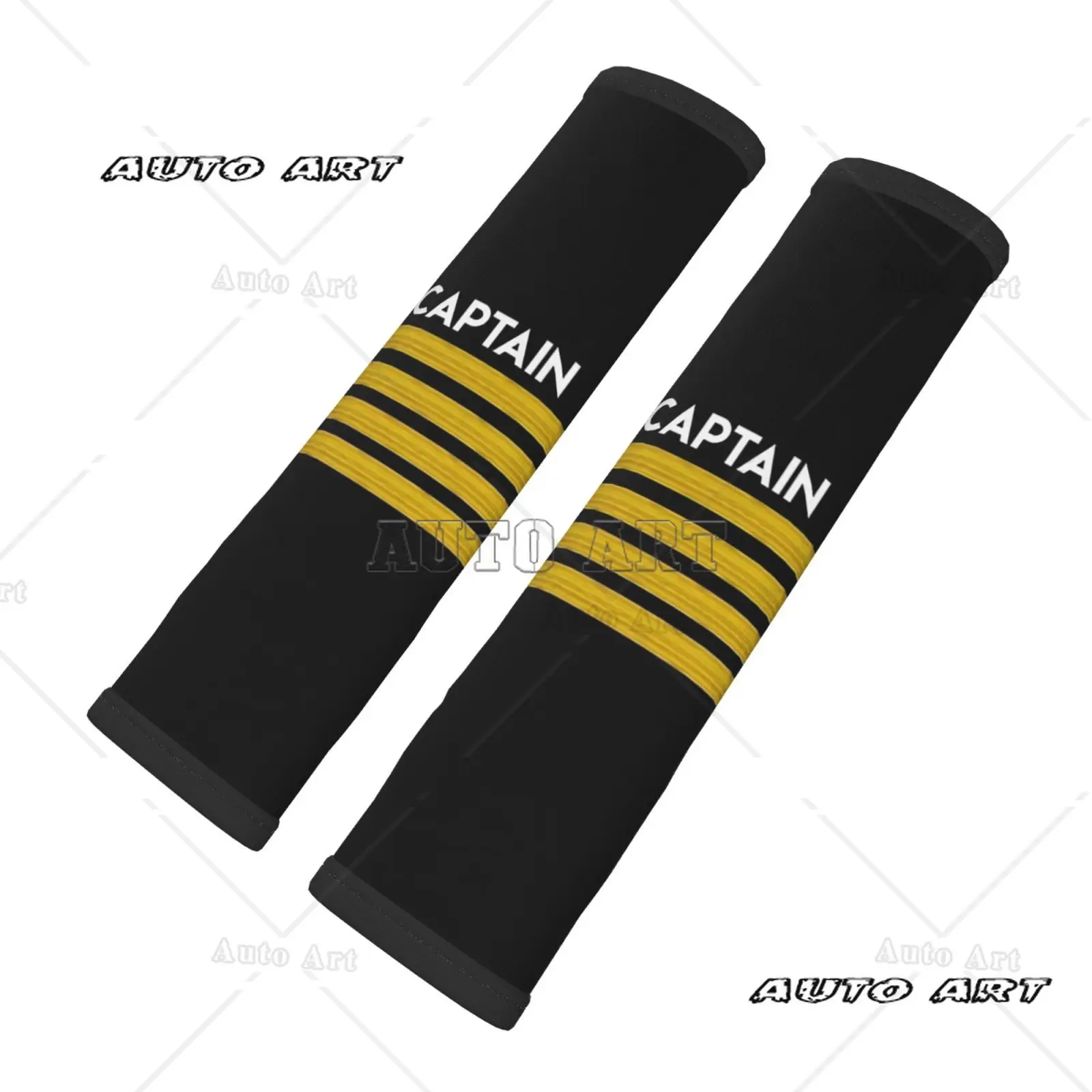 Captain Printed Car Seat Belt Cushion 2-piece Set Shoulder Protection Comfortable Seat Belt Shoulder Strap Luggage Strap
