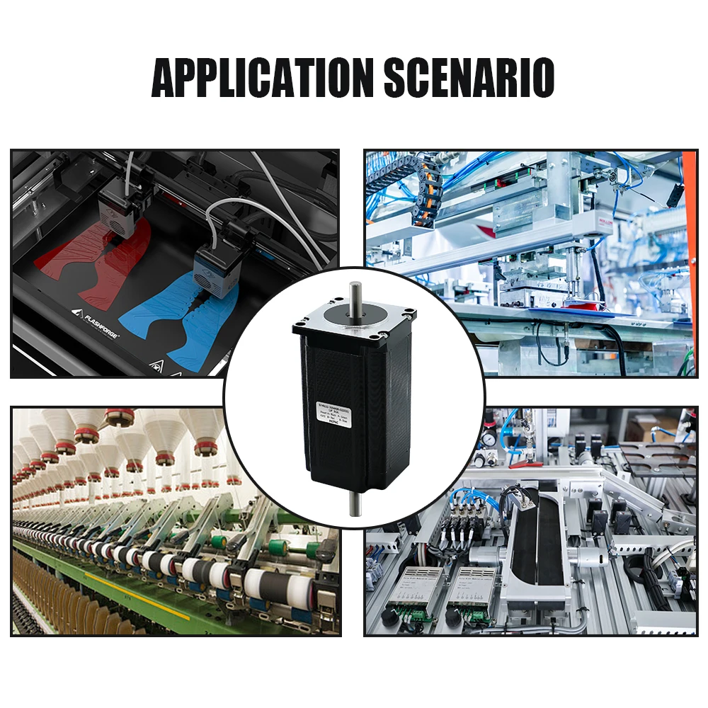 HLTNC Two 2 Phase 1.8 Degree 3 N.M Hybrid Open Loop Step Stepper Motor NEMA23 57CM for CNC Machine