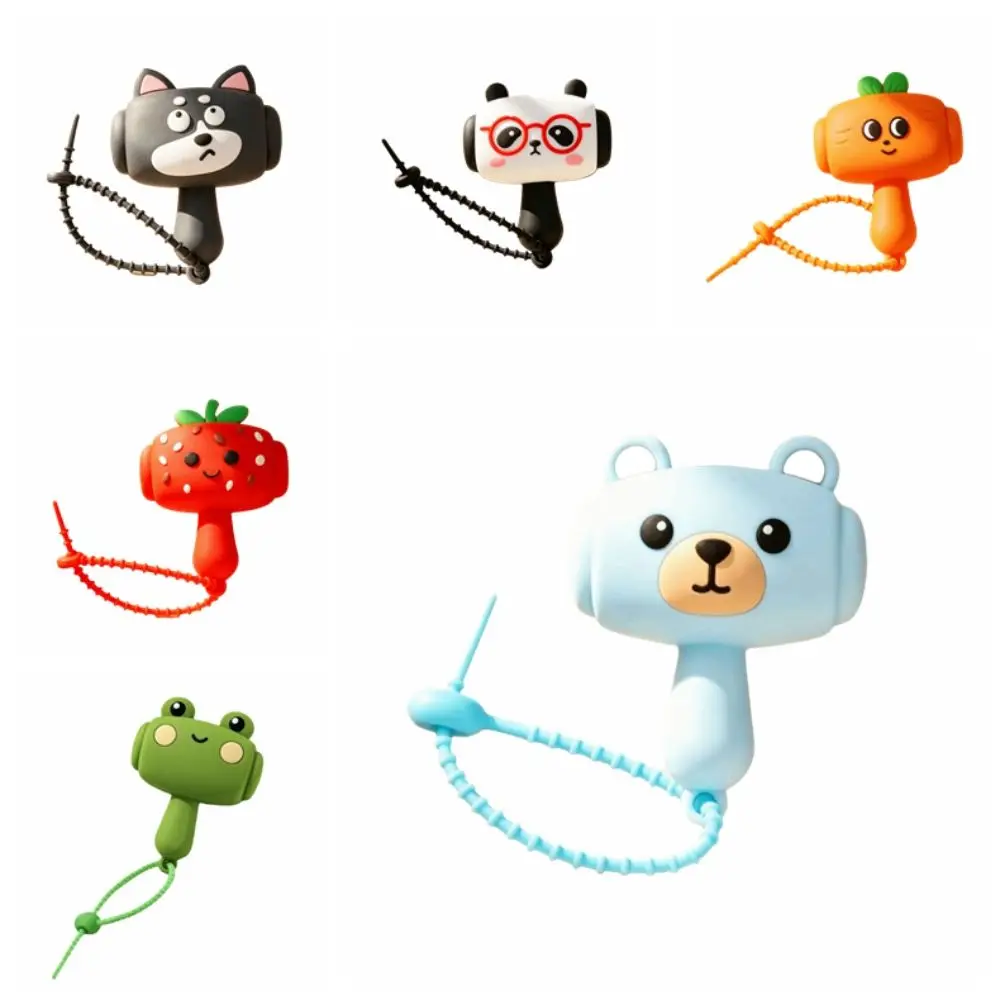 Cartoon Panda Sound-Making Hammer Cute PVC Bag Pendant Sound Hammer Key Chain Bag Charm Frog Little Bear Sound Boys Girls