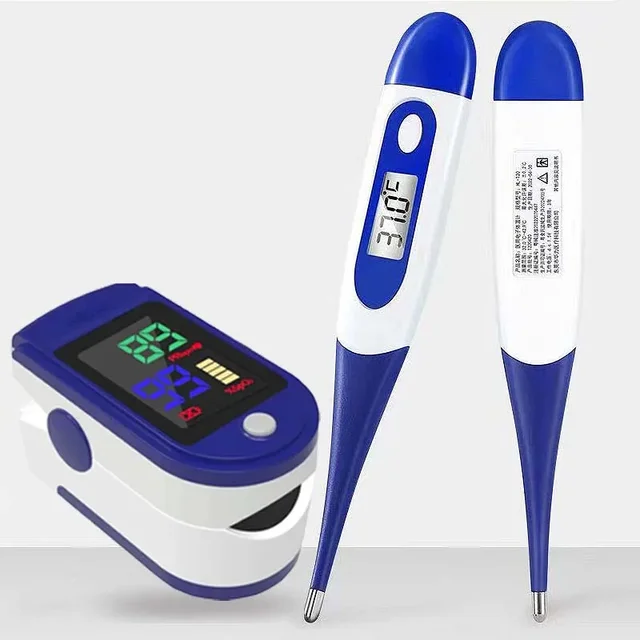 Pulsoksymetr klips na palec termometr impulsowy elektroniczny miękka główka ustny pomiar temperatury pod pachami gospodarstwa domowego dorośli dzieci