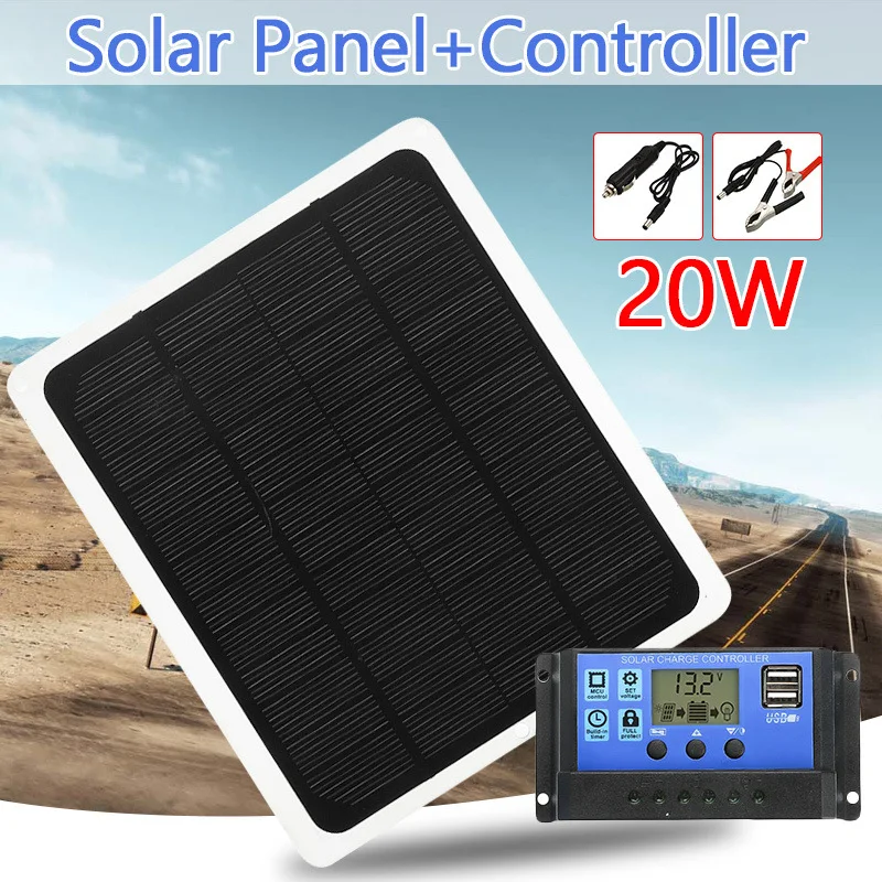 

5.5W Solar Panel Outdoor Mobile Phone Charging Power Generation Cross-Border Car Camping IP014 Solar Panel Portable Pover Bank