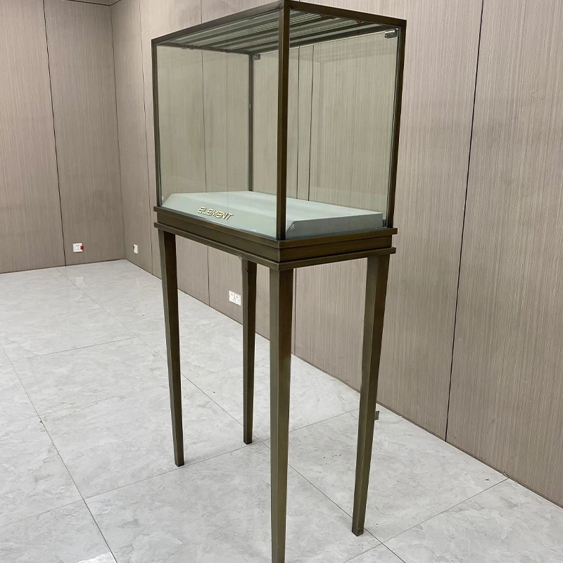 

Customize.Superb Quality Glass Metal Frame Jewelry Showcase Price Streamline Display Retail Store and Shopping