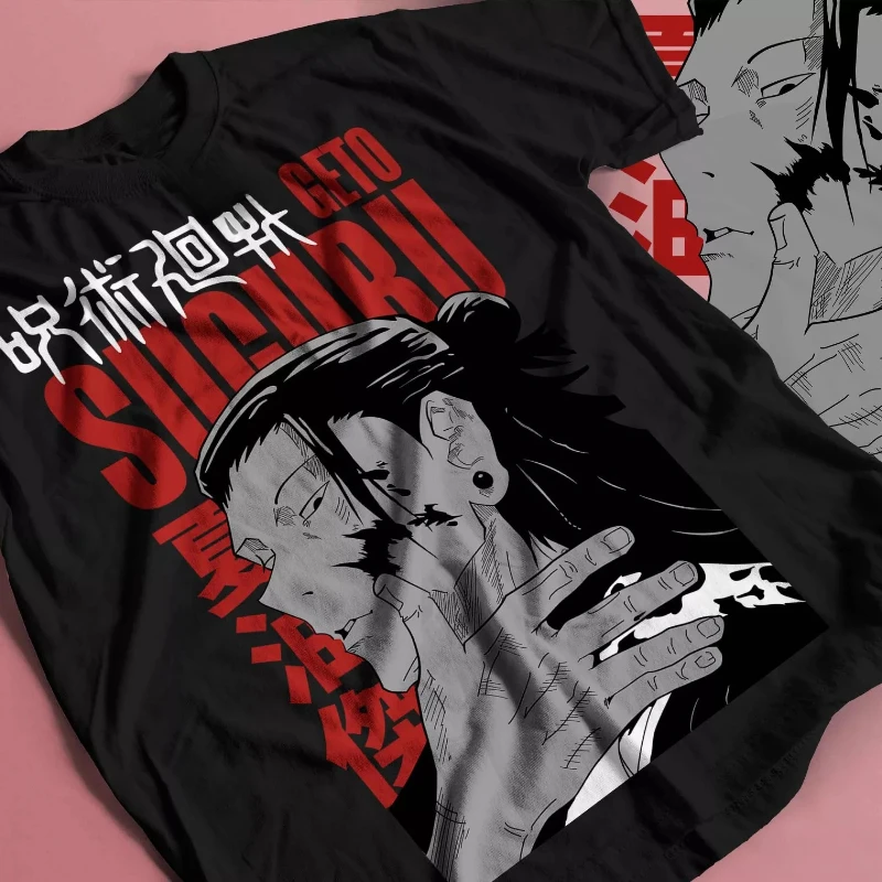 Jujutsu Kaisen Shirt Getou Jjk Anime 남자 티셔츠 여름 신작 남성 및 여성 streetwear