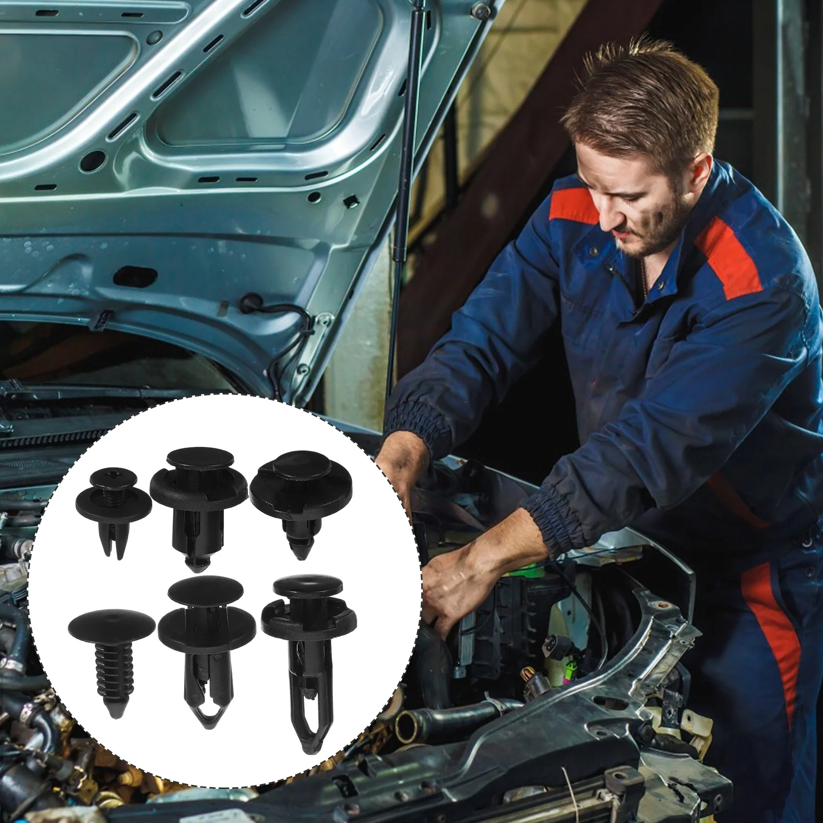 

200pcs Body Panel Clips Car Fastener Set Retainer Clips For Bumper Door Grille Hood Fixing Automotive Push Pins Clip Kit