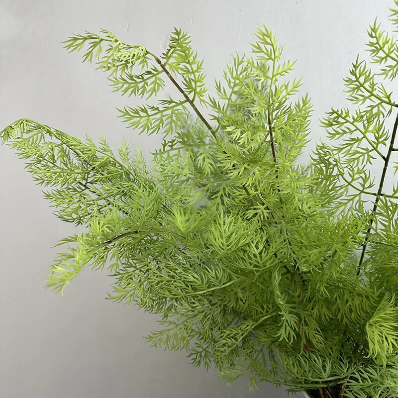 Plantas artificiales de plástico de pino Artemisia Annua, decoración Floral para fiesta y Festival, simulación de polvo dorado, hierba de helecho, planta verde
