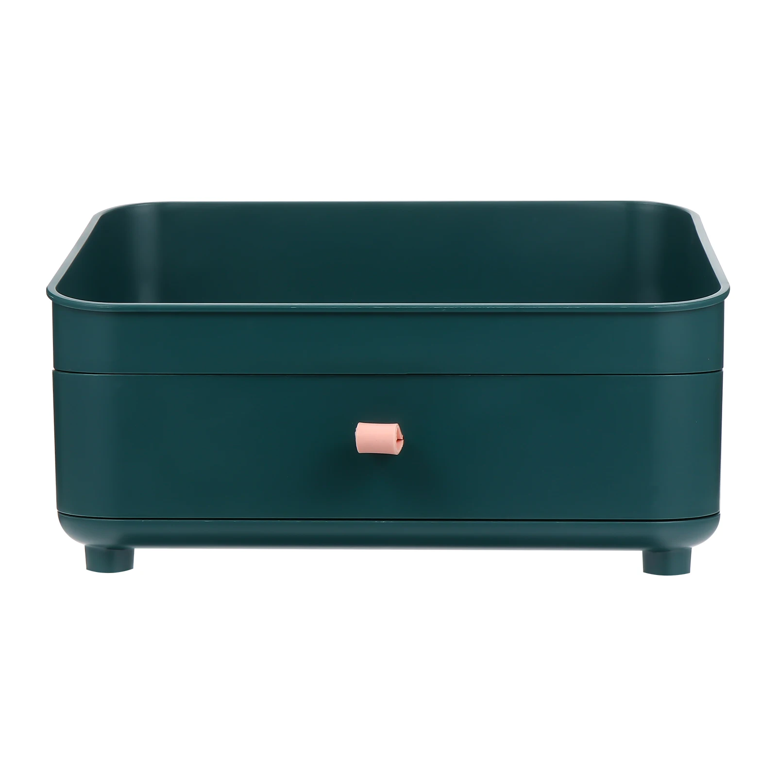 

1Pcs Makeup Storage Box Clear Organizer Station for Countertop Bathroom Vanity Grooming Tools Arrangement