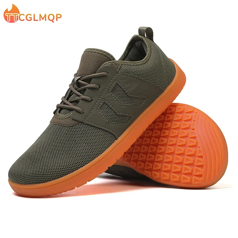 New Unisex Wider Shoes Breathable Mesh Men Barefoot Wide-toed Shoes Brand Flats Soft Zero Drop Sole Wider Toe Sneakes Large Size