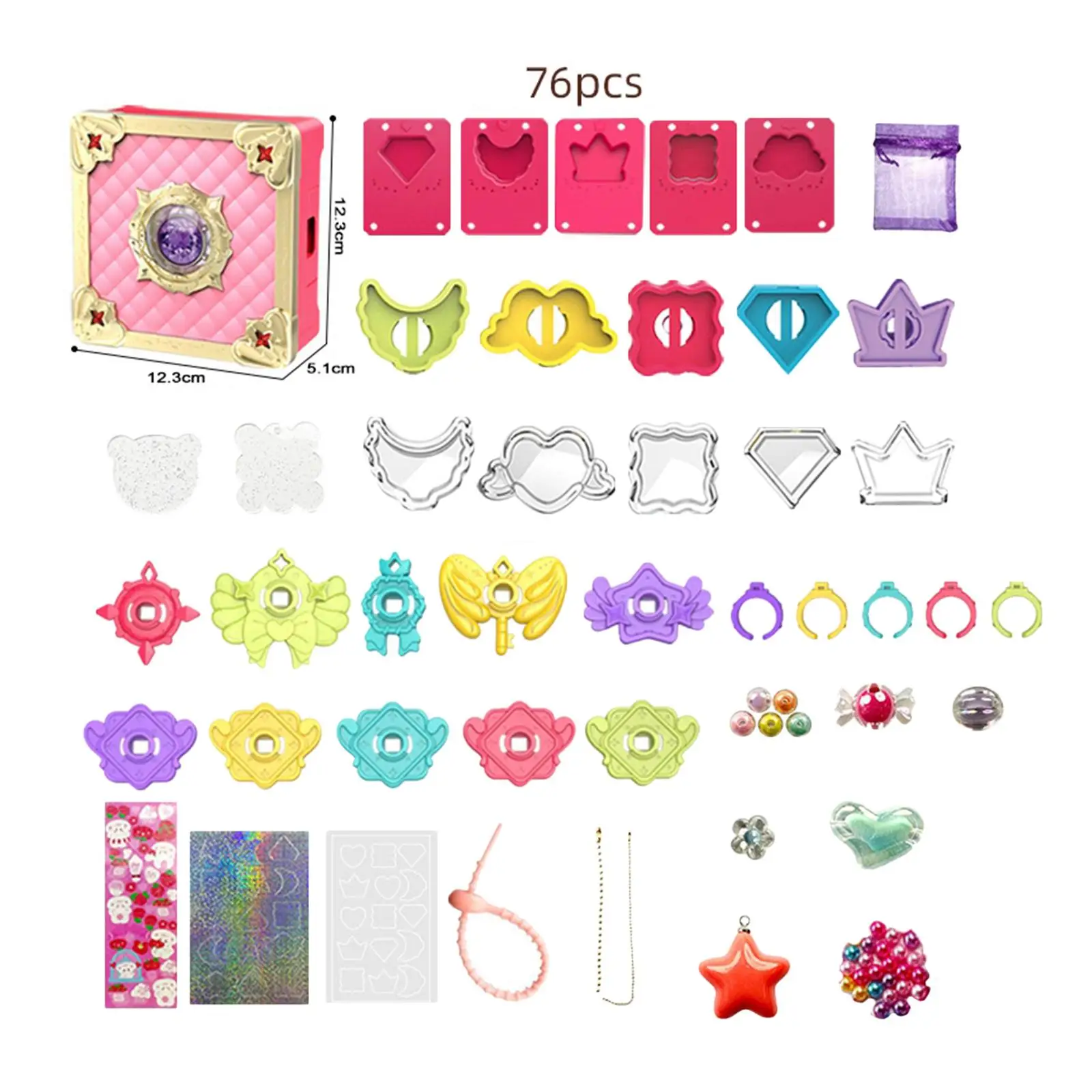 Little Jewelry Designer Set Fun Crafts Christmas Gifts Cartoon Puzzle Xmas Present Portable Girls Making Jewelry Toy Kits