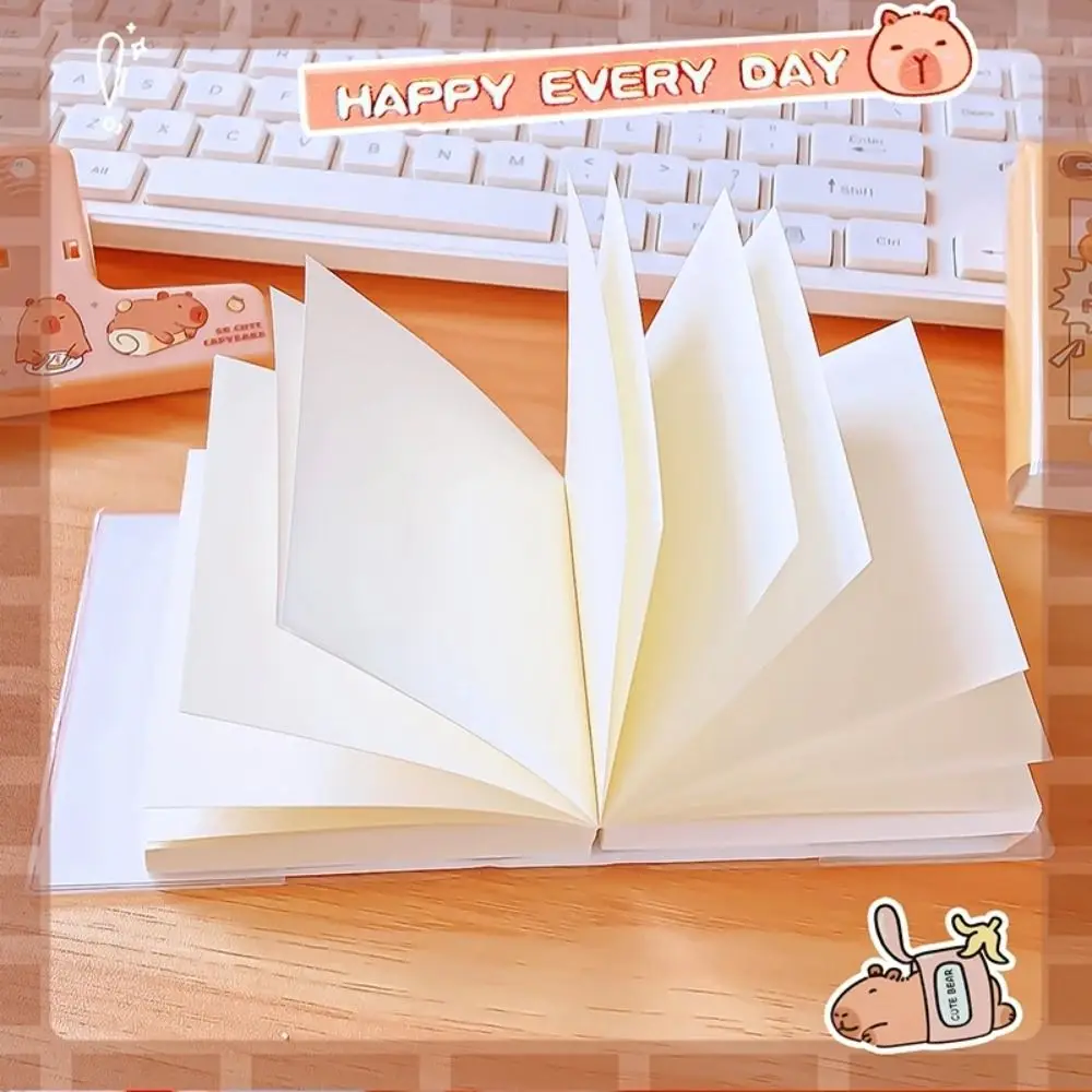 Weekly Planner Cute Capybara Notebook Kawaii Portable Small Notepad Diary Cartoon Square Writing Pad Student