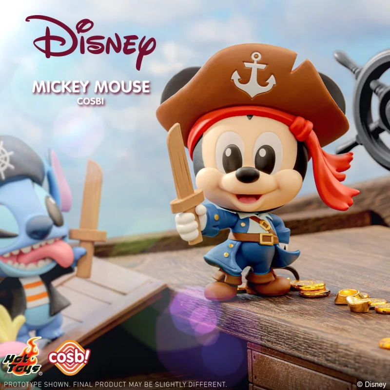 Original Hot Toys Mickey Mouse And Friends Pirate Series Blind Box Anime Figure Desktop Model  Mini Figure Cosbi Collection Gift