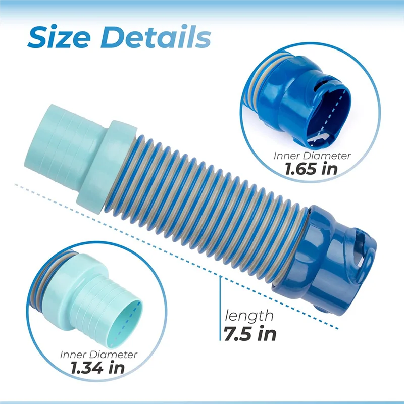 Adaptor selang vakum kolam renang, selang Adaptor pembersih kolam renang MX6 MX8 zodiak