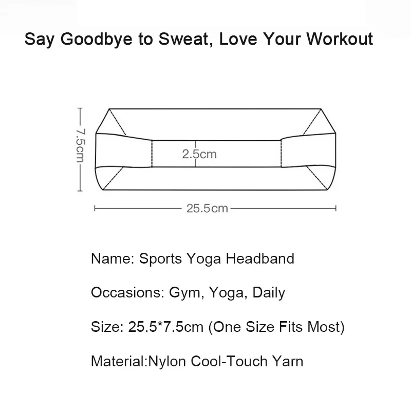 عصابة رأس رياضية عصرية لليوجا والجري - شريط مطاطي واسع ممتص للعرق، غطاء رأس للياقة البدنية للجنسين #6