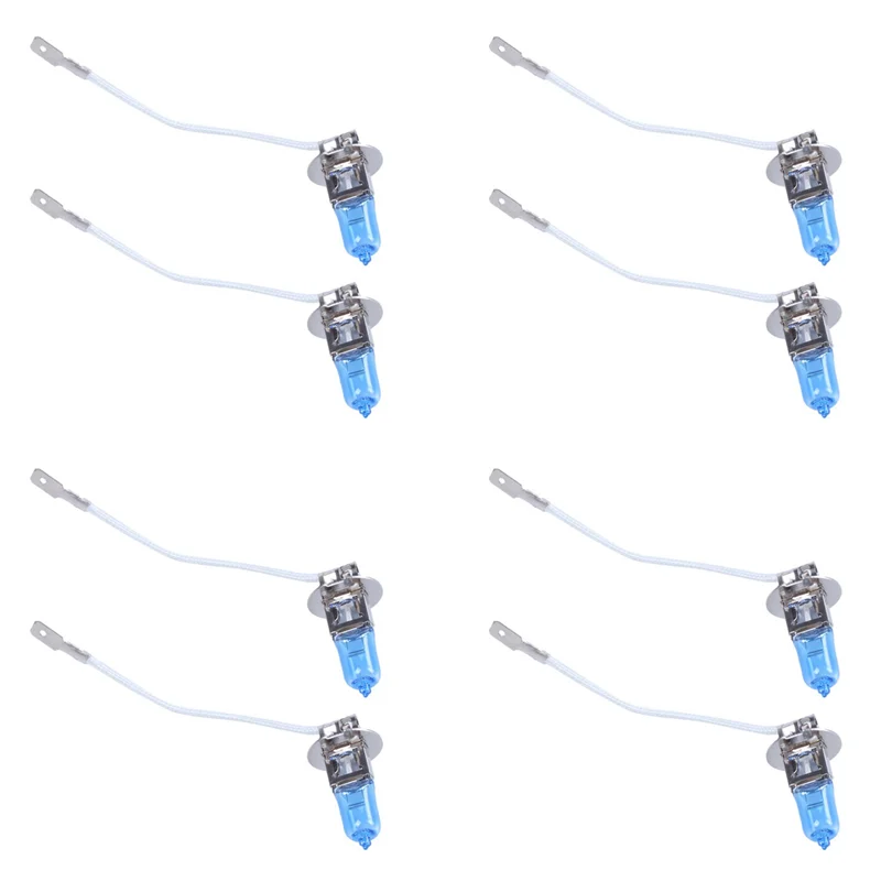 

A48P-8 шт. DC 12 В 55 Вт H3 супер белая галогенная автомобильная противотуманная фара лампа
