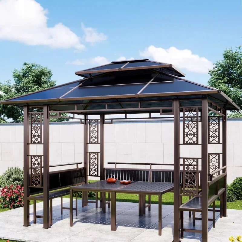 Outdoor gazebo courtyard villa assembly modern terrace outdoor mobile house wrought iron garden cool leisure pavilion