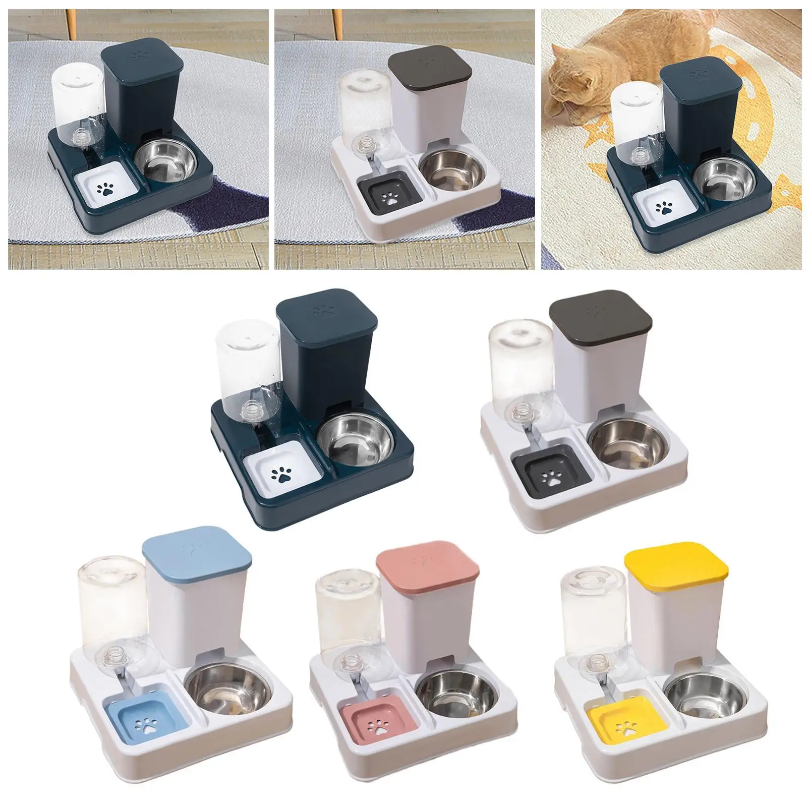 

Automatic Dog Cat Feeder Stable Base Removable for Dogs Indoor Cats