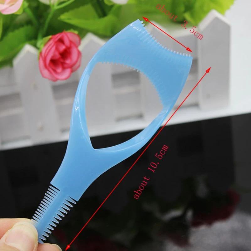 1-3 pezzi applicatore mascara modello 3 in 1 con protezione e custodia per piegaciglia, supporto per eyeliner, aiuto per ciglia, strumento per il disegno delle sopracciglia