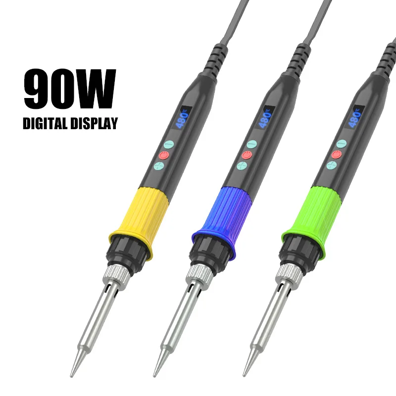 90W Electric Soldering Iron LCD Digital Display Constant Temperature Automatic Sleep Energy-saving Portable Welding Tool