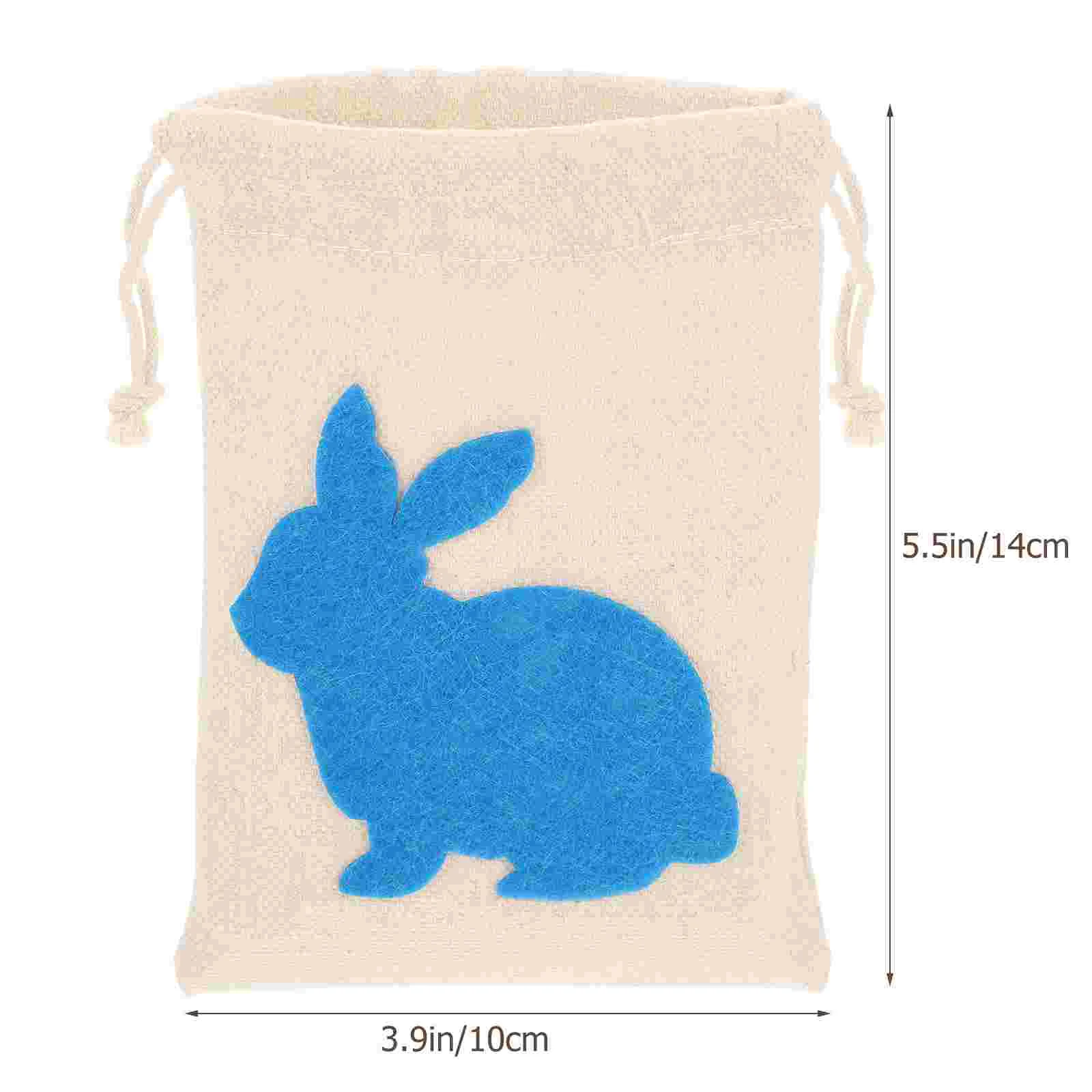 6 Pcs Multifunction Bunny Drawstring Bag Packaging Bags Clear Cloth Baggies Gift