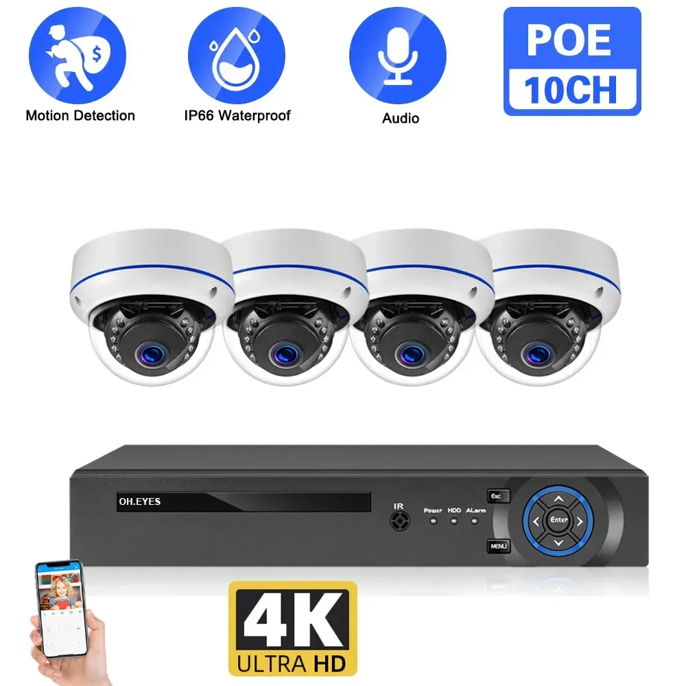 4K 8MP Poe Ip Camer…