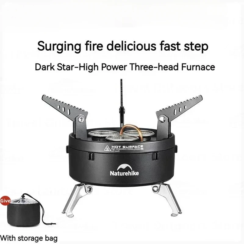 New Dark Star Gas Stove Three Burner Burner IGT Table Stove Top 3300W Outdoor Camping Picnic Electric-ignite Adjustable