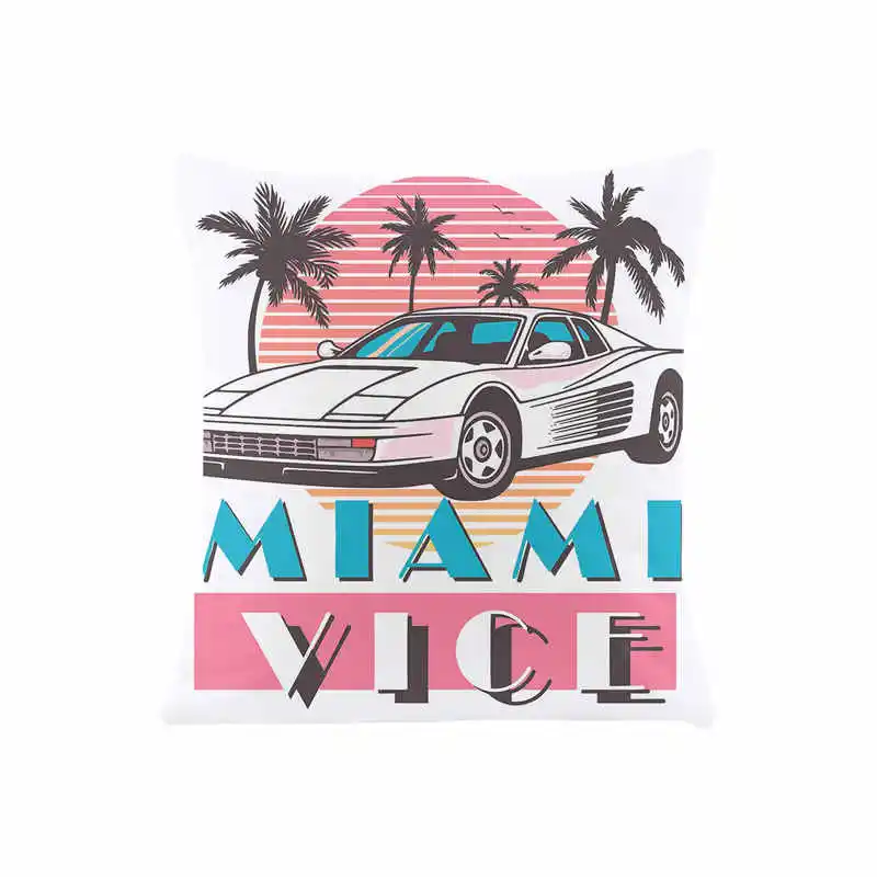 Cushion Cover for Sofa Miami Vice Pillow Case Cover Seat Car Throw Pillowcase 45X45cm For Home Decorative SJ-603