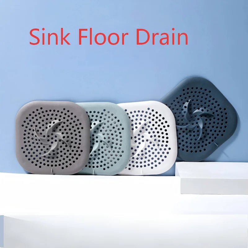 1/3/5 Pcs Silicone Floor Drain Shower Drain Anti Hair Device Bathroom Drain Outlet Sink Filter Filter Protective Cover
