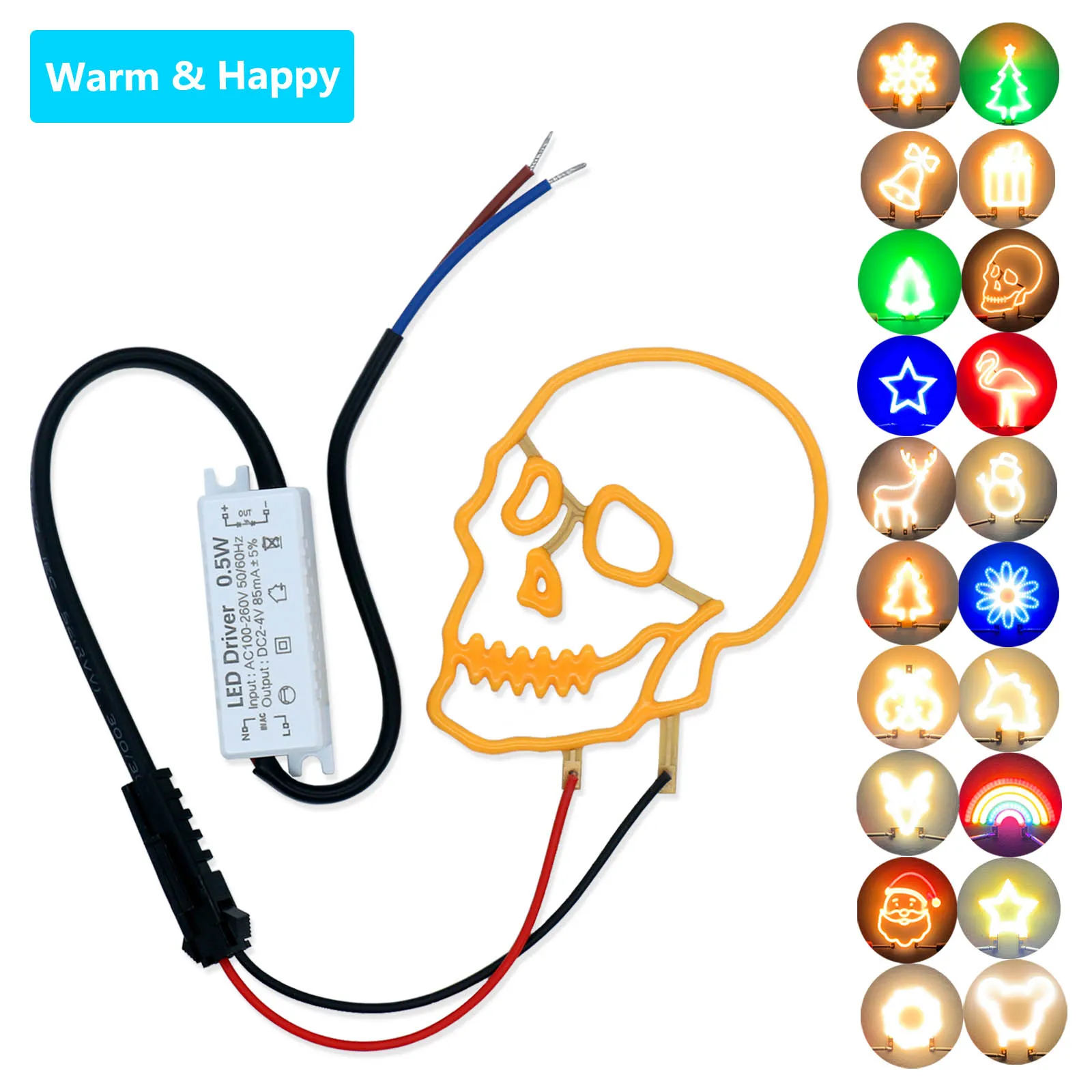 LED Filament Creative Mini Pattern LED Bead COB Diode LED Light Source Board for birthday party DIY lighting accessories