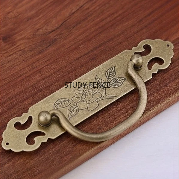 1pc Chinese Style Metal Handle Medicine Cabinet, Wardrobe, Cabinet Door Handle Drawer Furniture Handle Furniture Hardware