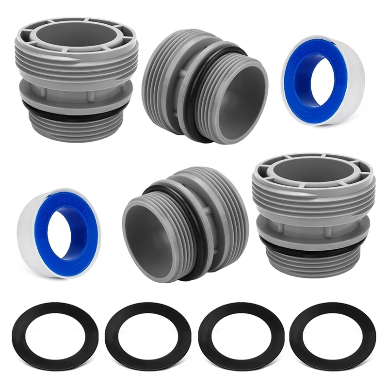 4 Pack Pool Hose Conversion Adapters Kit For Intex & Coleman Pools, 4560 40Mm Hose To 1 1/2 Inch Filter