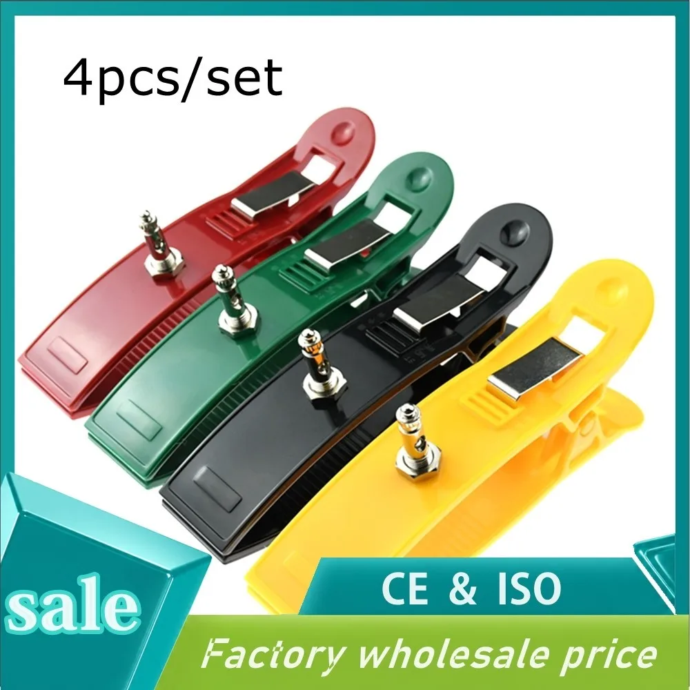 4pcs/set Nickel-plated EKG Limb Clamp Electrodes,Multi-function ,3.0&4.0&snap&clip purpose,with metal spring