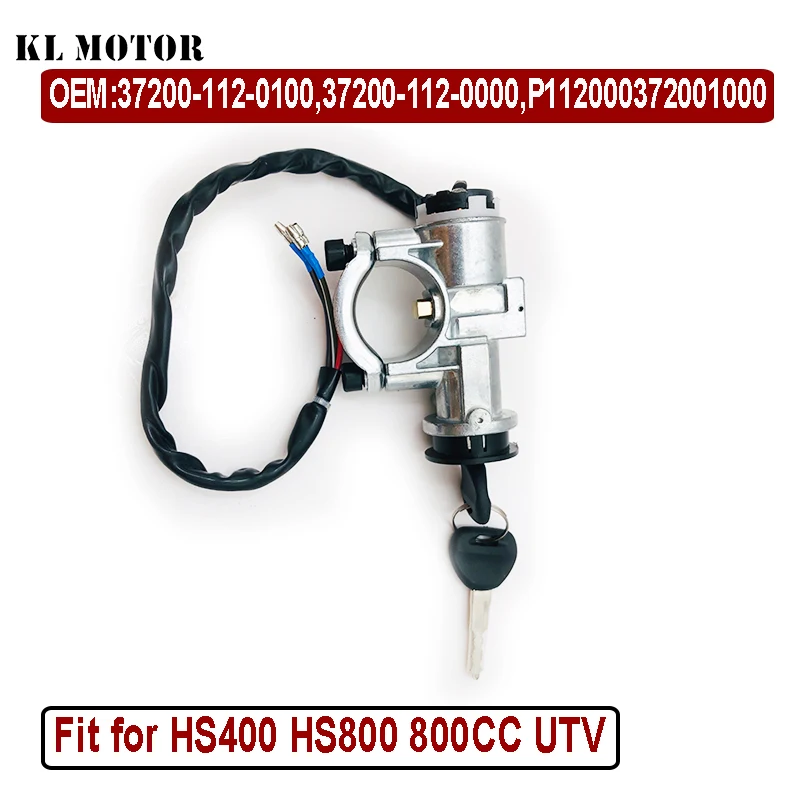 

Ignition Switch with 2 Keys For HS400 HS800 UTV 37200-116-0100 37200-112-0100 P112000372001000