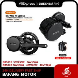 BAFANG-Motor de accionamiento medio para bicicleta eléctrica, Kit de conversión de 36V, 48V, 250W, 500W, 750W, BBS01B, BBS02B, 68/73mm